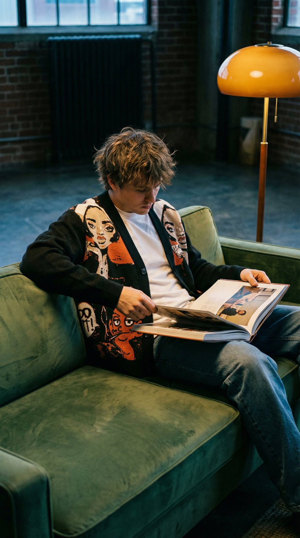 Black & Orange GOOD SH*T Street Art Cardigan - COLLAB